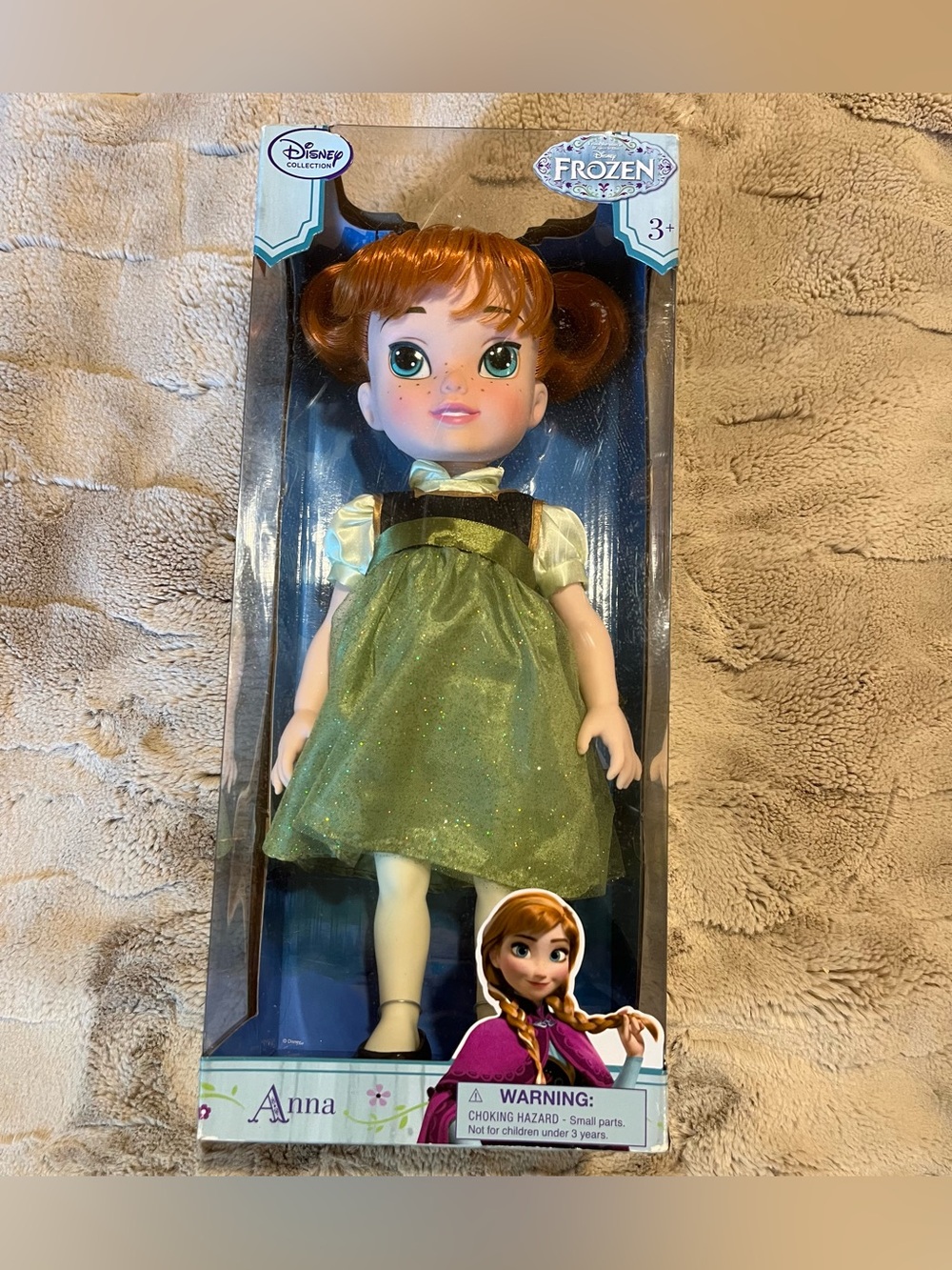 Disney Collection Frozen Anna Large Toddler Doll 15 1/2 Inches